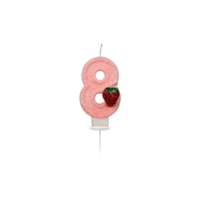 合金草莓0-9数字蜡烛，女孩生日派对蜡烛，公主主题蛋糕装饰，甜品桌装饰，闪亮水晶数字蜡烛，生日拍照道具，一周岁生日礼物，生日派对用品，生日惊喜装饰。适用于女孩一周岁生日派对、公主主题生日派对、生日甜品桌、生日拍照道具、一周岁生日礼物、生日惊喜装饰、生日派对、成人公主风生日派对。也适用于生日派对、单身派对、结婚纪念日、母亲节、毕业典礼等场合。 - 草莓主題1 - 查看 12