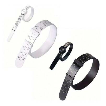 KLONKEE 1/2 piezas Herramienta de medición de joyería, Juego de calibrador de pulsera/anillo con espejo, Regla calibradora de anillo de tamaño 0-17 EE. UU., Adecuado para la medición de anillos y pulseras de hombres y mujeres