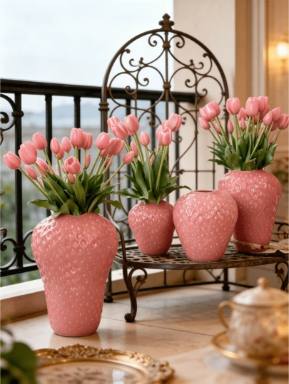1 chiếc bình trang trí hình quả dâu tây bằng nhựa thủ công, hình dâu tây sống động như thật, thích hợp trang trí trong nhà/ngoài trời, mang phong cách tối giản sang trọng kiểu Pháp, mang đến không gian sống động, tươi mới và vẻ đẹp thanh lịch cho cuộc sống của bạn. Thích hợp làm quà tặng, trang trí hiện đại, điểm nhấn trang trí nhà cửa, trang trí kệ, vật trang trí trung tâm bàn ăn, trang trí phòng khách, vật trang trí nghệ thuật trừu tượng, vật trang trí trung tâm phòng ăn.