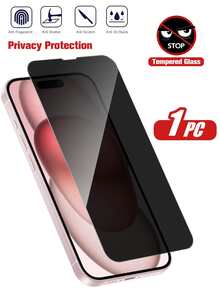 Yezodawee 1片 9/Pixel 9 Pro 6.3 吋隱私鋼化玻璃螢幕保護貼，支援指紋解鎖，防刮、無氣泡 - 黑色 - 查看 1