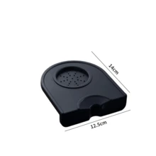 Silicone Coffee Tamping Mat, Corner Pad For Coffee Dosing, WDT Tool Tamping Mat - Black - View 9