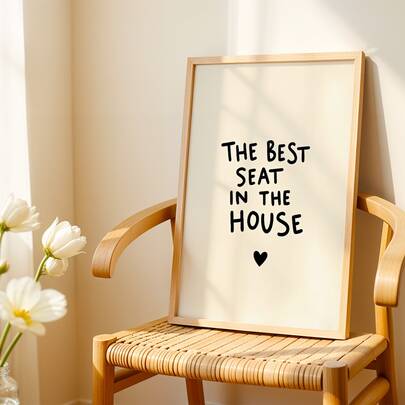 1 Pieza, Arte de Pared, Póster Retro, Impresión de Arte con Cita Cute con Forma de Corazón Simple, Pintura de Lienzo con Tema de Baño Divertido, Decoración para Dormitorio, Pasillo y Sala de Estar, Diseño Estético, Regalo para Amigos, Inauguración de Casa