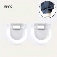 2/6pcs Upgraded Invisible Pants Leg Fastener No Sew Adjustable Pant Cuff Clips Anti Drag Trouser Length Fixing Clips Daily Clothing Accessories - Multicolor - View 12
