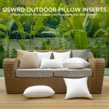 Ultra Fluffy 4 Pack Square Pillow Inserts Hypoallergenic Microfiber Cushion Inner Pads - White - View 2