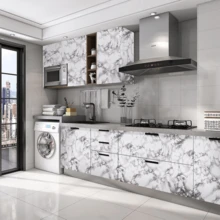 1 Cuộn Giấy Dán Tường Nhà Bếp Giả Đá Cẩm Thạch Dày Chống Thấm Nước và Chống Bám Bẩn, Giấy Dán Tường Tủ Chống Ẩm, Chống Thấm Nước, Cách Nhiệt, Chống Dầu, Chống Cháy, Chịu Nhiệt Cao, Giấy Dán Tự Dính, Giấy Lá Nhôm, Quà Tặng Giáng Sinh/Halloween - Đá cẩm thạch - Xem 4