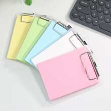 Macaroon Color Desktop Splint Portable Mini Pocket 100 Sheets Note Book , Including A7 Board Clip And Blank Note Paper Record Office Message Board Ins Style Color Splint Note Book ,Portable With Clip Design, Suitable For Receipts, Bills, Office, Travel, And Home Use, Work Notebook, Office Supplies - Notepad - View 6