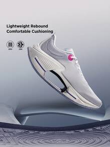 Li Ning SHADOW 3 ESSENTIAL Spring Speed Running Shoes, Professional Sports Shoes, ARRV003, Authentic Official Store - Standard White/light Twilight Blue - View 2