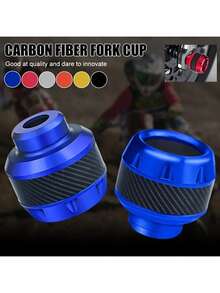2pcs Motorcycle Front Fork Crash Sliders, Carbon Fiber Texture Universal Modification Accessories - A - View 7