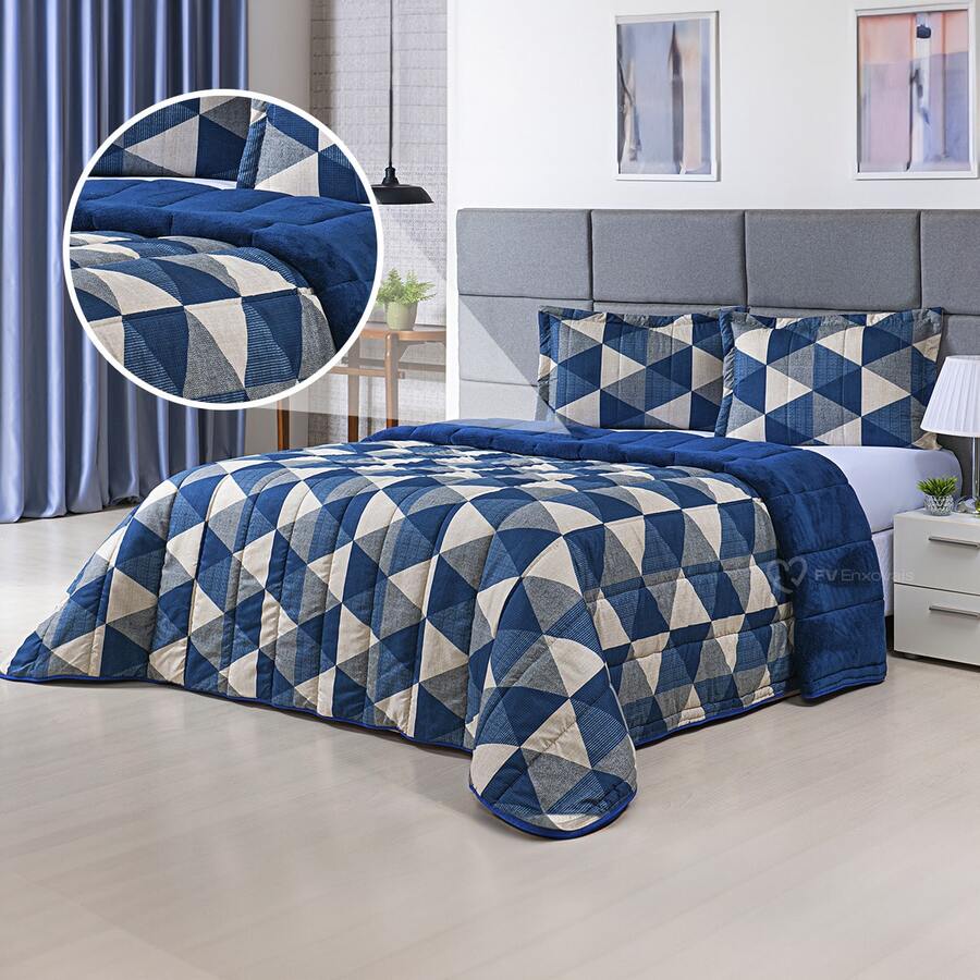Comforters - Blau geometrisch - Übersicht 1