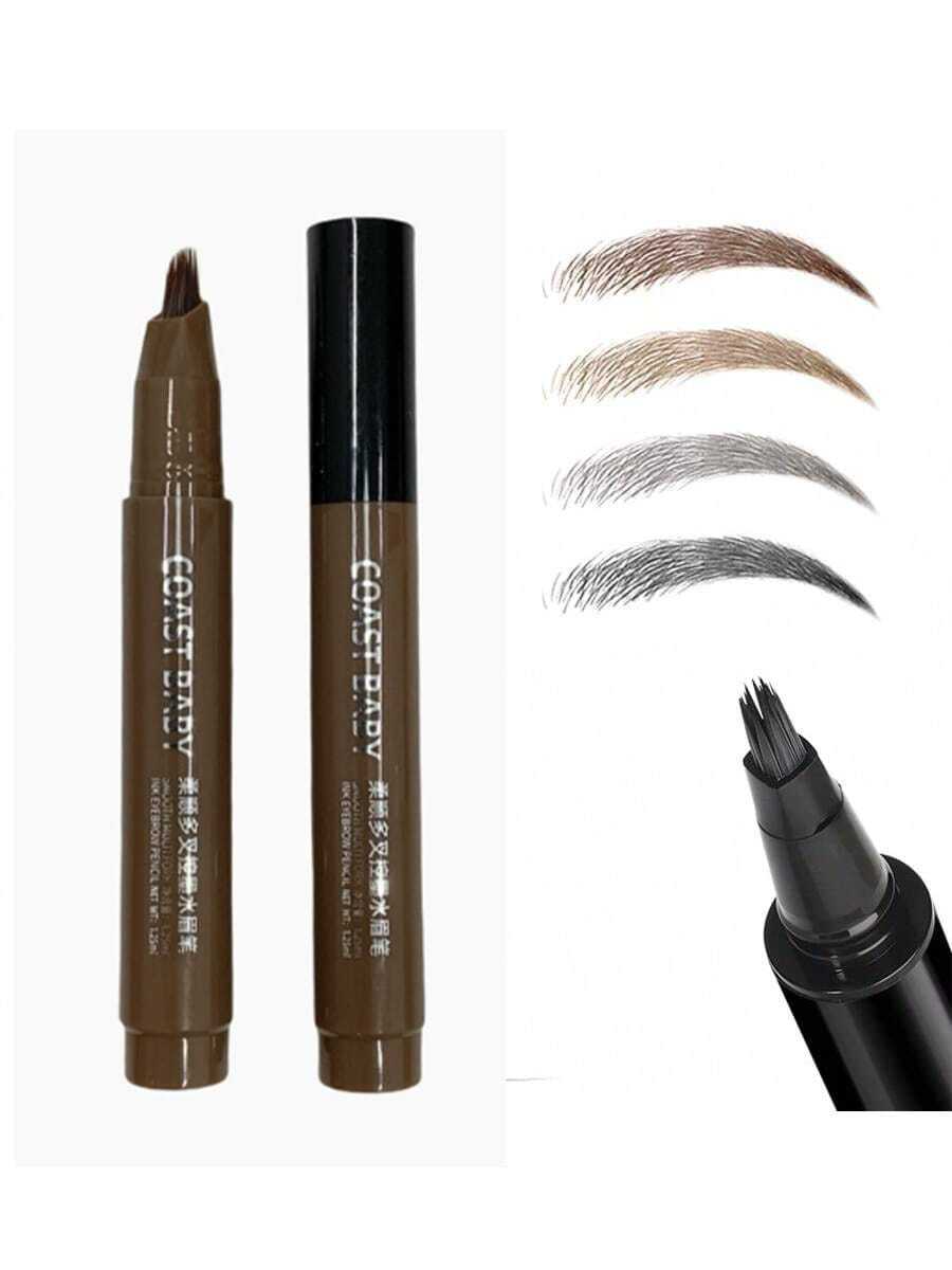 1pc Easy To Color & Clean, Smooth Ink Eyebrow Pencil - A - View 1