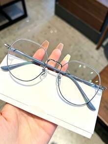 Green Round Fashion Non-Prescription Glasses Unisex Metal Frame Glasses, Suitable For Street Photography, Vacation, Fashion Outfits, And Casual Daily Wear - Multicolor - View 11