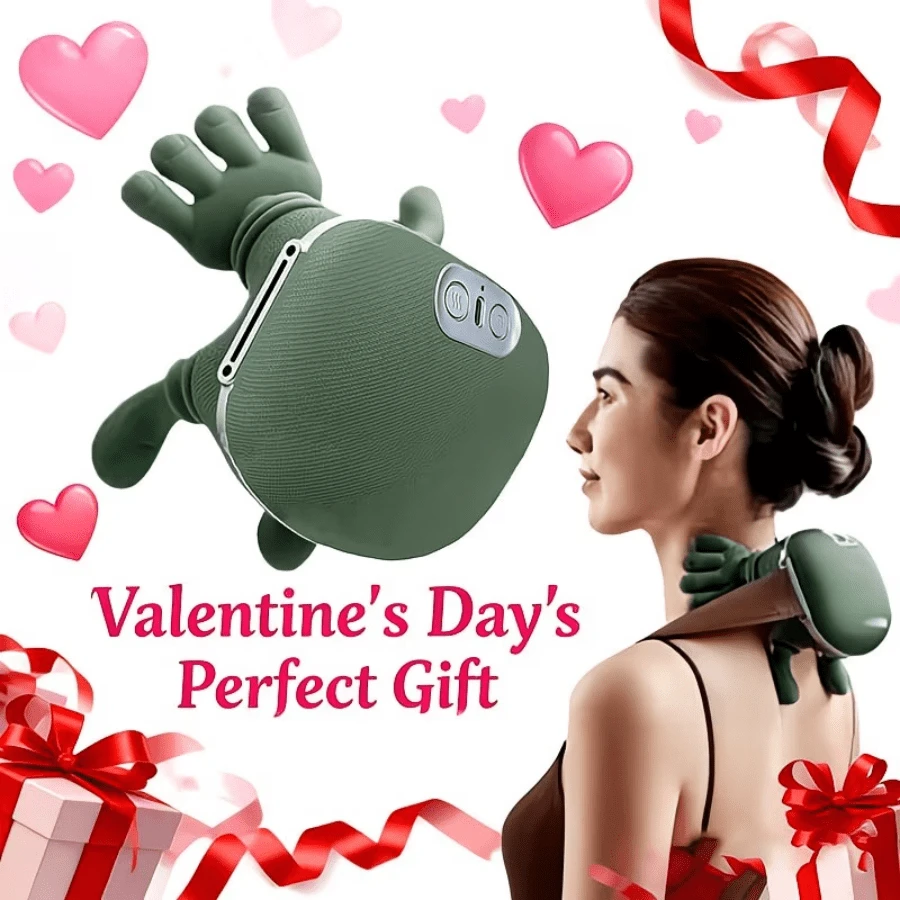 USB Rechargeable Deep Tissue Massager, Bionic Finger Neck And Shoulder Massager, Wireless Cervical And Scapular Muscle Massager, 6D Hand-Feel Shoulder, Neck And Back Massager, Neck Trapezius Muscle Massager, With Deep Kneading Massage Function For Neck, Shoulder And Back, Simulating Real Palm Massage Comfort, Suitable For Neck, Shoulder, Upper Back, Lower Back And Legs. Great Gift For Home, Office Or Travel - Valentine's Day Gift, Perfect Gift For Parents, Mother's Day And Father's Day Gift