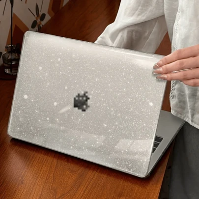 Funda brillante y linda con purpurina, carcasa dura con cristales brillantes para Air 13 M3 2024
