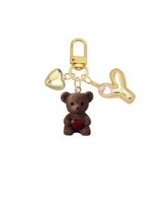 Letter Teddy Bear Keychain, With Gold Bubble Letter A-Z Keychain, Cute Teddy Bear Bag Charm Pendant, Suitable For Handbags, Wallets, Backpacks, Travel Bags, Decorative Keychain, Suitable For Gym, Classroom, Matching Games, Suitable For Daily Use, Vacation, Travel, School, Shopping, Gifts For Girls, Teens, Women, Friends, Perfect For Valentine's Day, Mother's Day, Birthday, Christmas, Holidays And Other Occasions - Multicolor - View 30