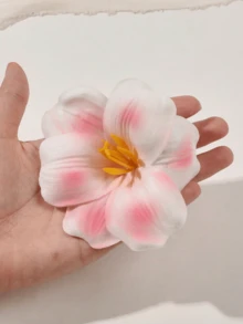 Summer Women's Floral Hair Clip, Retro French Floral Hair Clip, Elegant Bridal Bridesmaid Hair Accessory, Realistic Large Hibiscus Flower Hair Clip For Beach Party,Travel,Birthday - Multicolor - View 3
