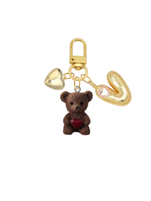 Letter Teddy Bear Keychain, With Gold Bubble Letter A-Z Keychain, Cute Teddy Bear Bag Charm Pendant, Suitable For Handbags, Wallets, Backpacks, Travel Bags, Decorative Keychain, Suitable For Gym, Classroom, Matching Games, Suitable For Daily Use, Vacation, Travel, School, Shopping, Gifts For Girls, Teens, Women, Friends, Perfect For Valentine's Day, Mother's Day, Birthday, Christmas, Holidays And Other Occasions - Multicolor - View 31