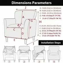 1PC Solid Color Spandex Armchair Cover Cats Dogs Chair Seat Protector Cover Living Room Single Sofa Slipcover For Home Decor - Light Grey - View 2