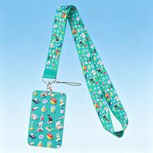 Soporte de tarjeta con cordón de dibujos animados de la serie médica, Cordones para tarjeta de identificación con temática médica de colores impresos, Soporte para tarjeta de identificación de estudiante de campus, Funda protectora para tarjeta de autobús/trabajo, Cordón para teléfono y llavero, Soporte para tarjeta de identificación con temática de enfermera/médico, Funda duradera antiperidida para tarjeta con cordón, Soporte universal para tarjeta con cordón para oficina/escuela/transporte, Múltiples estilos disponibles, Gran regalo para personal médico/estudiante - Tarjetero con cordón para teléfono con forma de gato - Ver 12