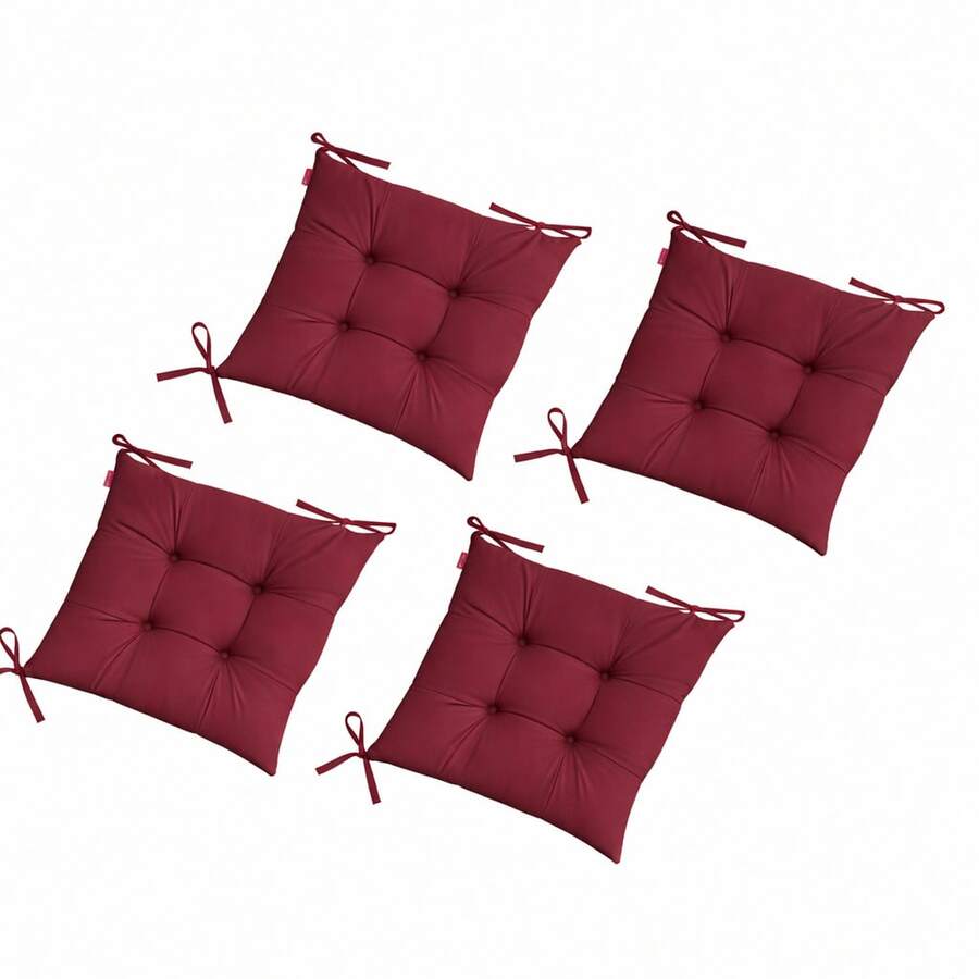 4 Packs Pofidik Chair Seat Cushions, 40*40 Cm – Extra Soft & Comfortable In Der Turkei - Redwood - View 1