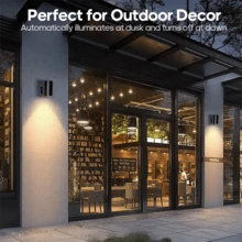 1pc Outdoor Solar Deck Light, Modern Cylindrical LED Table Lamp, Solar Powered, Staircase Light For Entrance, Bedside, Table, Closet, Suitable For Outdoor Railing, Porch, Steps, Garden, Pillar Decoration, Warm White Light Solar Wall Light - Solar - View 8