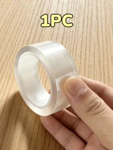 100厘米超强双面胶带，加厚款，透明无残留 - 防水胶粘剂，适用于塑料、木材、玻璃和金属等PE材质，高粘度，可重复使用，用途广泛 - 是圣诞装饰、DIY、家居必备、开学季的理想之选 - A - 查看 13