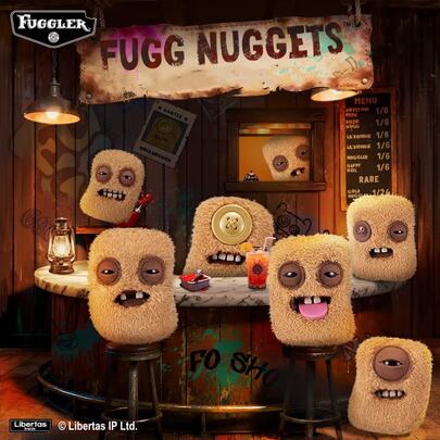 ZURU Móc khóa hình quái vật Fuggler Fugg Nuggets, kích thước 4,5 inch, chất liệu vải nhung mềm mại, phù hợp cho cả nam và nữ (nhiều màu sắc khác nhau).