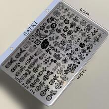 Nail Art Stamping Plates, Steel Plate Floral Printing Transfer Silicone Stamp Scraper, Chinese Style Vase Butterfly Flower Nail Stamp Transfer Plates, Beginner Nail Art Stamping Polish Accessories - Multicolor - View 10