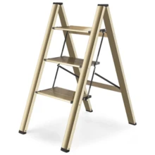 3 Step Ladder, Folding Ladder Stool, Wider Upgraded Non-Slip Treads, Portable Lightweight Ladder For Home And Kitchen, Holds Up To 330 Lbs. - C - View 9