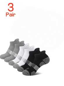 24 pares de nuevos calcetines cortos para hombres en negro, blanco y gris, calcetines deportivos de punto fino, transpirables y de secado rápido, calcetines cortos duraderos, calcetines invisibles para hombres - Multicolor - Ver 24