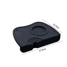 Silicone Coffee Tamping Mat, Corner Pad For Coffee Dosing, WDT Tool Tamping Mat - Black - View 6