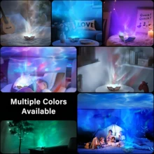 Rechargeable Starfish Night Light, 7-Color LED Aurora Projector, Ocean Wave Lamp, Star Sky Projection Light, Room Decor, Cute Dorm Atmosphere Lamp, Bedroom Bedside Night Light, Soothing Relaxing Lighting, Children's Holiday Gift - Multicolor - View 8