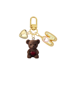 Letter Teddy Bear Keychain, With Gold Bubble Letter A-Z Keychain, Cute Teddy Bear Bag Charm Pendant, Suitable For Handbags, Wallets, Backpacks, Travel Bags, Decorative Keychain, Suitable For Gym, Classroom, Matching Games, Suitable For Daily Use, Vacation, Travel, School, Shopping, Gifts For Girls, Teens, Women, Friends, Perfect For Valentine's Day, Mother's Day, Birthday, Christmas, Holidays And Other Occasions - Multicolor - View 20