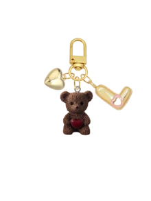 Letter Teddy Bear Keychain, With Gold Bubble Letter A-Z Keychain, Cute Teddy Bear Bag Charm Pendant, Suitable For Handbags, Wallets, Backpacks, Travel Bags, Decorative Keychain, Suitable For Gym, Classroom, Matching Games, Suitable For Daily Use, Vacation, Travel, School, Shopping, Gifts For Girls, Teens, Women, Friends, Perfect For Valentine's Day, Mother's Day, Birthday, Christmas, Holidays And Other Occasions - Multicolor - View 17