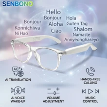 Kính thông minh SENBONO tích hợp micro và loa, chức năng gọi không dây, trả lời và kết thúc cuộc gọi, cáp sạc Type-C, phát nhạc - Phù hợp cho cả nam và nữ khi lái xe, đạp xe, học tập, câu cá và du lịch - Món quà tuyệt vời nhất. - Xem 8