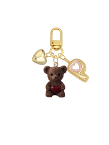 Letter Teddy Bear Keychain, With Gold Bubble Letter A-Z Keychain, Cute Teddy Bear Bag Charm Pendant, Suitable For Handbags, Wallets, Backpacks, Travel Bags, Decorative Keychain, Suitable For Gym, Classroom, Matching Games, Suitable For Daily Use, Vacation, Travel, School, Shopping, Gifts For Girls, Teens, Women, Friends, Perfect For Valentine's Day, Mother's Day, Birthday, Christmas, Holidays And Other Occasions - Multicolor - View 22