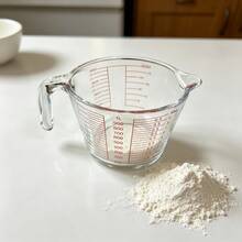 1pc Glass Liquid Measuring Cup, Multi-Functional Baking Cup, Kitchen Essential Tool, Suitable For Home Kitchen, Restaurant, Hotel, Cake Shop, Coffee Shop - Multicolor - View 11