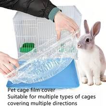 50 tấm lót chuồng thú cưng, tấm lót khay nhựa dùng một lần đa năng cho chuồng thỏ và chuồng chim, túi đựng cát vệ sinh cho mèo, tấm lót vệ sinh cho chó, tấm phủ bảo vệ chuồng. - trắng - Xem 5