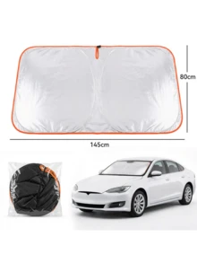 Universal Car Front Windshield Sunshade, Thickened Heat Insulation Anti-Glare Sunshade, Foldable Waterproof Car Sunshade, Blocks UV Rays And Sun Protection, Keeps Car Interior Cool, Easy To Store Summer Car Interior Accessory - A - View 11