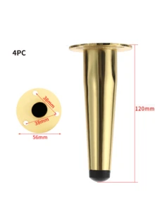 4件套家具沙发腿橱柜金属家具腿床头柜电视柜桌子增高支撑腿 - 金色 - 查看 8