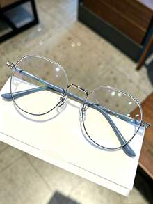 Green Round Fashion Non-Prescription Glasses Unisex Metal Frame Glasses, Suitable For Street Photography, Vacation, Fashion Outfits, And Casual Daily Wear - Multicolor - View 10