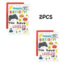 Una tarjeta de cumpleaños festiva de videojuegos: Deseando al gamer de tu vida un feliz cumpleaños - Multicolor - Ver 8