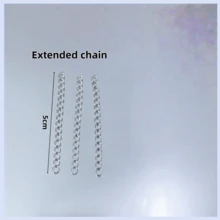 3件套不锈钢银色项链延长链，非常适合制作手链、脚链和其他珠宝首饰。 - 銀色 - 查看 9