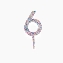1个亚克力数字蛋糕装饰插牌，彩色闪光生日蛋糕插牌，派对甜点桌装饰，适合所有年龄段的生日和周年纪念日（数字0-9） - 查看 18