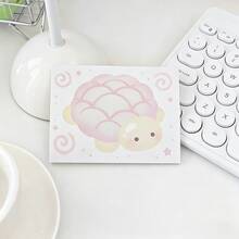 Libreta cuadrada con diseño de tortuga y sakura, sin adhesivo, 50 páginas/libro, patrón floral dulce en rosa, con puntos y estrellas, adecuado para oficina, escuela y organización del hogar, artículos de papelería con tema rosa - Multicolor - Ver 2