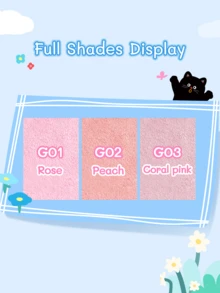 Phấn má hồng COLORKEY Prism Highlighter Blush, phấn má hồng có độ lên màu cao - lâu trôi và không phai màu, tạo hiệu ứng rạng rỡ, mỹ phẩm trang điểm mặt thương hiệu phù hợp cho phụ nữ và các bạn gái, hoàn hảo cho mùa xuân/hè, lý tưởng cho phong cách retro Y2K, thích hợp làm quà tặng sinh nhật, Ngày của Mẹ, trang điểm dự tiệc và du lịch, màu sắc đẹp nhất. - #G01 Hoa hồng - Xem 8