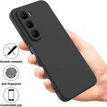 Matte Black Soft TPU Protective Case For Camon 50 4G, Spark 40, Spark 40C, Spark 40 Pro, Spark Go 2025, Spark, Camon, Suitable For Business Men, Students, Daily Commuters, Anti-Fall Full Coverage - Black - View 3