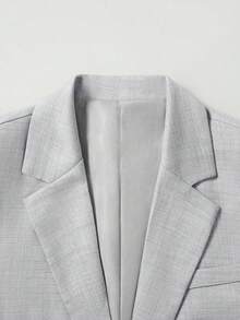 Bộ vest nam 2 món, áo blazer và quần kiểu Anh, phù hợp cho các dịp thường ngày, công sở, đi làm, đám cưới, tiệc tùng, tiệc chiêu đãi, mùa xuân/hè. - Xám - Xem 6