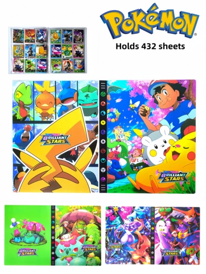pokemon Holds Up To 432 Cards, Pokémon 9-Pocket Binder, Trading Card Collection Album For Pokémon Cards