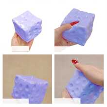 1 món đồ chơi bóp mềm hình bánh phô mai việt quất khổng lồ 10cm x 10cm, kết cấu mềm mại và đàn hồi chậm, cảm giác bóp thoải mái, bóng bóp giảm căng thẳng, đồ chơi bóp giảm áp lực ngón tay, đồ chơi bóp bằng gel mềm thủ công, quà tặng ngày lễ - Nhiều màu - Xem 10
