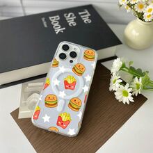 高透明アクリル製ソフトフォンケース、傷に強く、黄ばみ防止、レンズを完全に保護、Apple モデルと互換性あり、エッジを完全にカバーして指紋防止、シンプルで多用途なデザイン。 ハンバーガーフライドポテトケース  11  17e 手机壳  17e 手机壳 家族、恋人、友人、そして子供たちへのプレゼントに最適です。  15 Pro/16 Pro/17e/17/S23 Ultra/S24/S25 Ultra/11 Pro/S25 Edge/12 Pro/17 Pro/14 Plus/16 Pro Max/13/S23/11 Pro Max/S22/16 Plus/15 Pro Max/S22 Ultra/S24 FE/S22 Plus/16e/14 Pro Max/14 Pro/S25/15 Plus/Apple  Air/14/17 Pro Max/12/15/S23 FE/ 13 pro/S24 Ultra/16/12 Pro Max/13 Pro Max - クリア - チェックする 2